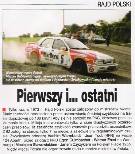Rajd Polski-historia